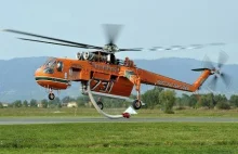 Startujący helikopter Sikorsky - Erickson Air Crane