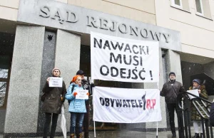 "Nawacki musi odejść". Protest Obywateli RP przed Sądem Rejonowym w Olsztynie
