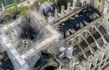 Pożar katedry Notre Dame - Fotografia z lotu ptaka rozdzielczość 360 stopni.