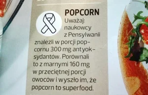 Poziom dzisiejszej prasy – co tam marne owoce, popcorn to prawdziwy superfood!