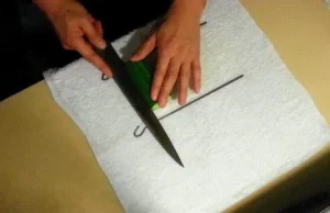 Peeling a cucumber "Joe Sushi" style.