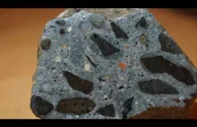 Skały księżycowe. Lunar Anorthositic Breccia. Moon meteorite. ( Riese )