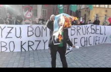 Merkel spalona we Wrocławiu