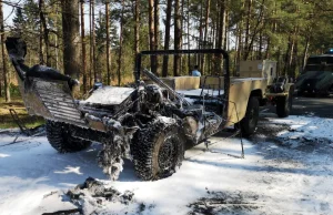 Pożar i zderzenie pojazdów US Army. Trzech amerykańskich żołnierzy rannych