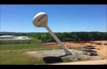Water Tower Collapsing...