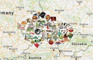 Mapa czeskich browarów