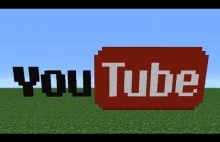 Logo YouTube wykonane w Minecraft