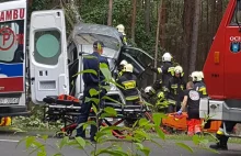 Kompletnie pijany Ukrainiec uderzył renault w drzewo (ZDJĘCIA)