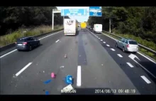 Car vs truck crash (Belgium). Жесть(( вот что бывает при не правильном...
