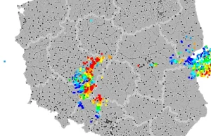 Mapa burzowa na żywo