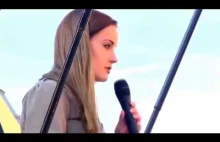 Polish girl says: "Muslims migrants are not welcome in Poland". (English...