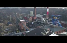 Wyburzanie zbiornika na węgiel w kopalni KWK ANNA