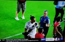 Żałosny gest Zlatana podczas opuszczania boiska (video).