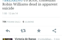 robin Williams popełnił samobójstwo