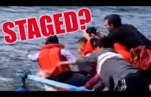 Dziwne nagranie pokazujące "tonącego" uchodźcę.