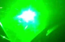 Police helicopter pilots are affected by lasers of Protestants in Chile.