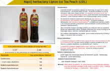 Lipton Ice Tea Peach - podobna cena, opakowanie, ale Polaków karmią fruktozą