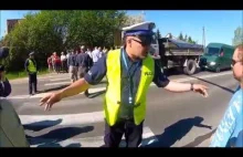 Blokujący obwodówkę vs. giżycka policja