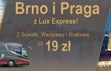 Lux Express pojedzie z Krakowa, Warszawy oraz Suwałk do Brna i Pragi....