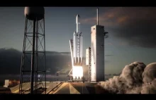 Falcon Heavy Flight Animation - czyli jak to mniej więcej będzie jutro wyglądać