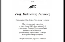 Cześć pamięci prof. Oktawiusza Jurewicza.