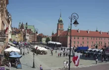 Warszawa - plac Zamkowy na żywo