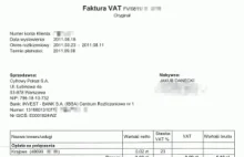 Cyfrowy Polsat – faktura za testy LTE.