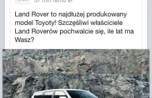 Land Rover to najdłużej produkowany model Toyoty.