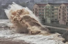 Efekt przejścia tajfunu Lekima w Chinach