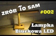 Drewniana lampka biurkowa LED // Mario Budowlaniec