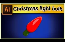 Christmas LIGHT BULB lamp, garland - Mega Adobe Illustrator tutorial