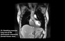 Rezonans magnetyczny klatki piersiowej podczas gry na waltorni.