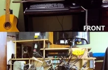 Estetyczny kącik komputerowy z przodu i z tyłu