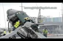 Wypadek helikoptera - zahacza o linę