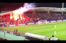 Maribor vs Spartak Moscow kibic rzuca racą w sędziego @ Champions League 2017