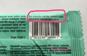 Batonik Chodakowskiej (7zł szt) "BEZ DODATKU CUKRU" w składzie cukier.