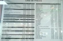 Tabela cen z McDonalds w Wenezueli - listopad 2014. BigMac za 3,08zł.