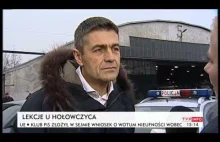 Policjantów jazdy uczył... Hołowczyc (TVP Info, 12.12.2013