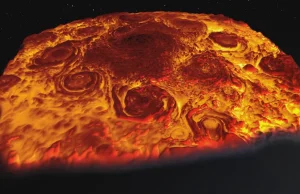 Sonda Juno odkryła na północnym biegunie Jowisza formacje cyklonów..