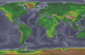 Mapa świata sprzed 18000 lat