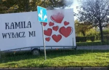 Czy Kamila mu wybaczy? Niezwykły billboard w Inowrocławiu!