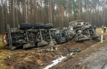 Potężny wypadek koło Kaszewca.