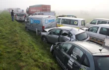 Karambol w Belgii. Zderzyło się ponad 50 samochodów.