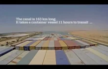 W 3 minuty przez Nowy Kanał Sueski - Timelapse