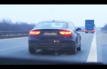 Police Chase Audi A5 on Autobahn