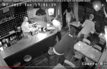 Dramatyczna walka klientów baru ze złodziejem, który wyrwał klientce laptopa