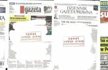 Media protestują "wymazanymi" okładkami. A senator pyta: Skąd ta histeria?