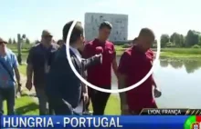 Cristiano Ronaldo zabrał dziennikarzowi mikrofon i wyrzucił do wody! [WIDEO]