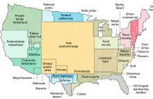 Wykresy przedstawiające użycie terenu w USA