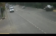 Wypadek z motocyklistą